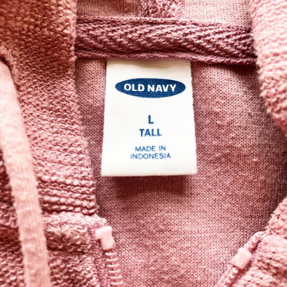 OLD NAVY Lightweight Textured Full-Zip Hoodie Mountain Dusk Womens Large Tall - Picture 4 of 9